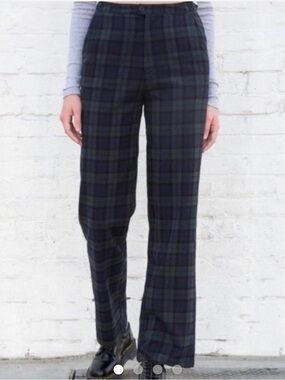 EUC Brandy Melville/John Galt plaid pants. Color is Navy/Green
